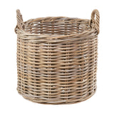 Tobs Set of 4 Grey Kubu Rattan Round Log Baskets - 67cm