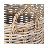 Tobs Set of 4 Grey Kubu Rattan Round Log Baskets - 67cm