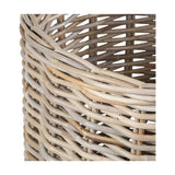 Tobs Set of 4 Grey Kubu Rattan Round Log Baskets - 67cm