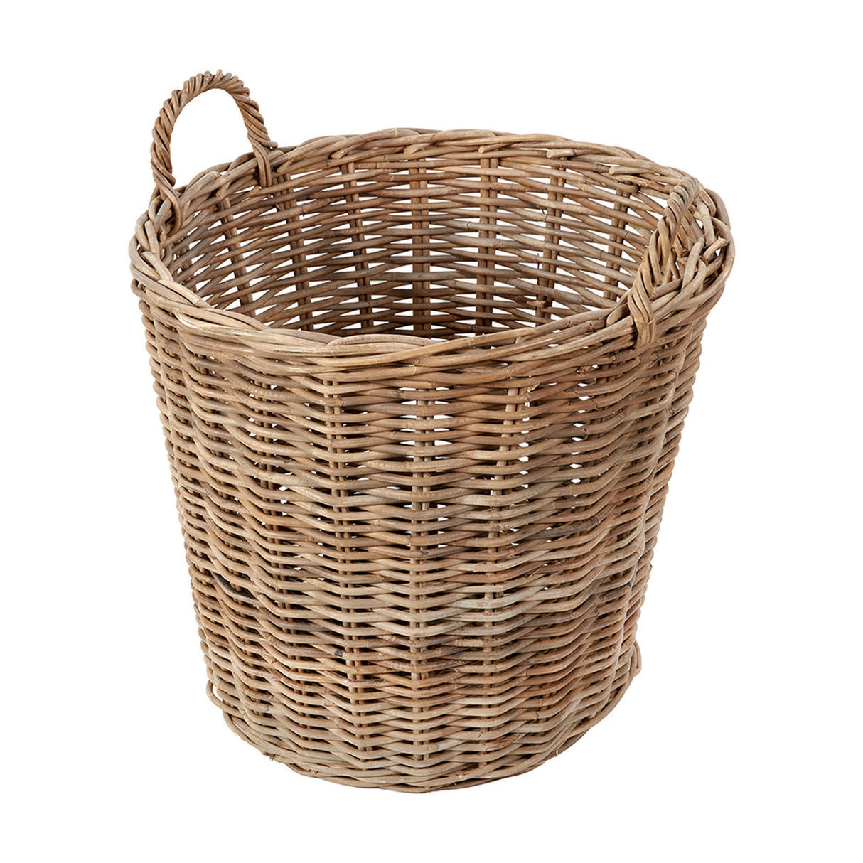 Tobs Grey Kubu Rattan Tall Storage Basket - 50cm