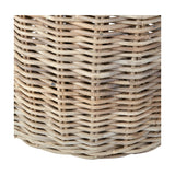 Tobs Grey Kubu Rattan Tall Storage Basket - 50cm