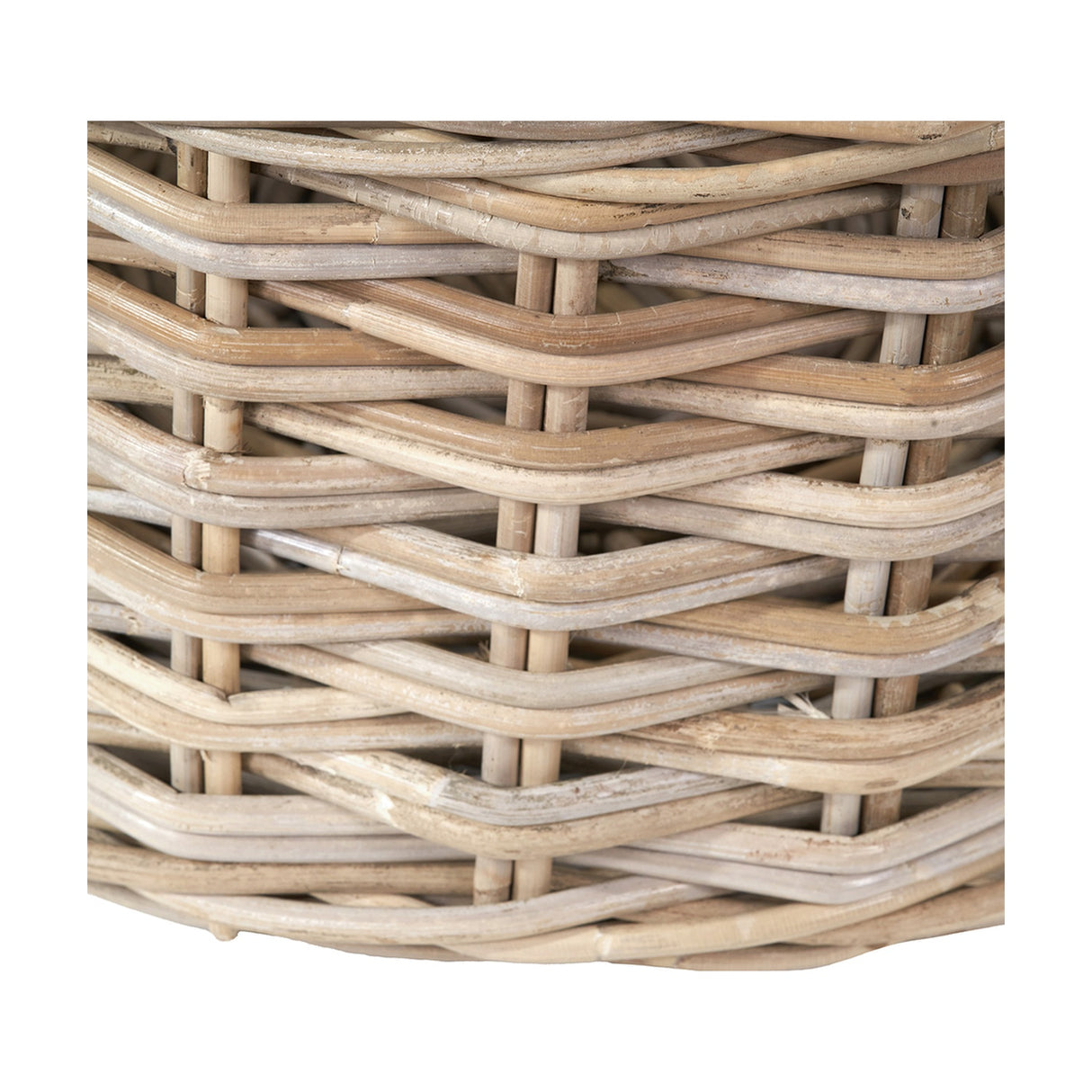 Tobs Set of 4 Grey Kubu Rattan Tall Round Storage Baskets - 63cm