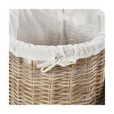 Tobs Set of 2 Grey Kubu Rattan Linen Baskets - 51cm