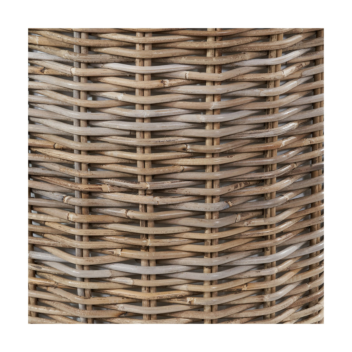 Tobs Set of 2 Grey Kubu Rattan Linen Baskets - 51cm