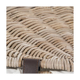 Tobs Set of 2 Grey Kubu Rattan Lined Corner Linen Baskets - 65cm