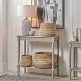 Set of 3 2-Tone Seagrass & Palm Leaf Natural Baskets - 43cm