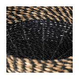 Set of 2 Seagrass Natural & Black Baskets - 38cm