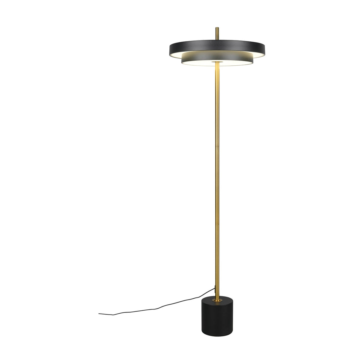 Keaton LED Floor Lamp – Black & Gold