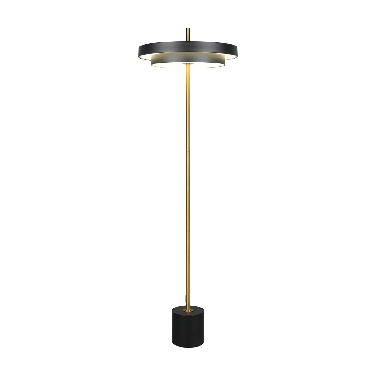 Keaton LED Floor Lamp – Black & Gold