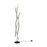 Blaze 3 Light LED Floor Lamp – Satin Brass