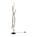 Blaze 3 Light LED Floor Lamp – Satin Brass