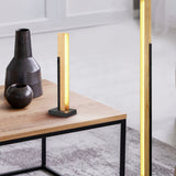 Kerala LED Wooden Floor Lamp – Matt Black