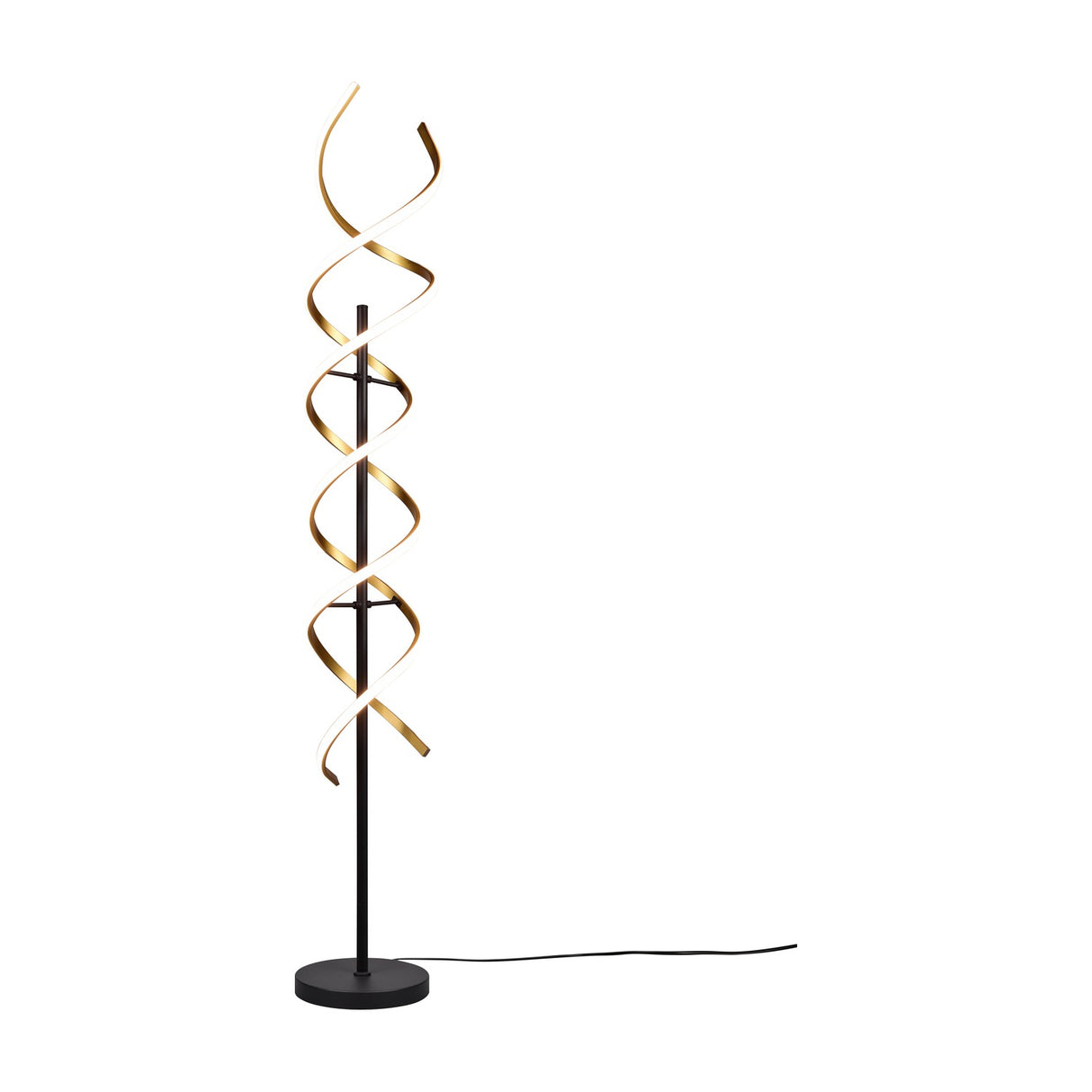 Sequence LED Floor Lamp – Satin Brass