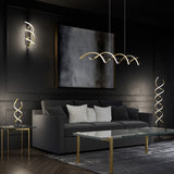 Sequence LED Floor Lamp – Satin Brass