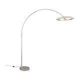 Amador LED Arched Floor Lamp – Satin Nickel