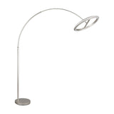 Amador LED Arched Floor Lamp – Satin Nickel