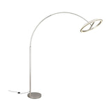 Amador LED Arched Floor Lamp – Satin Nickel