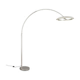 Amador LED Arched Floor Lamp – Satin Nickel