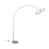 Amador LED Arched Floor Lamp – Satin Nickel