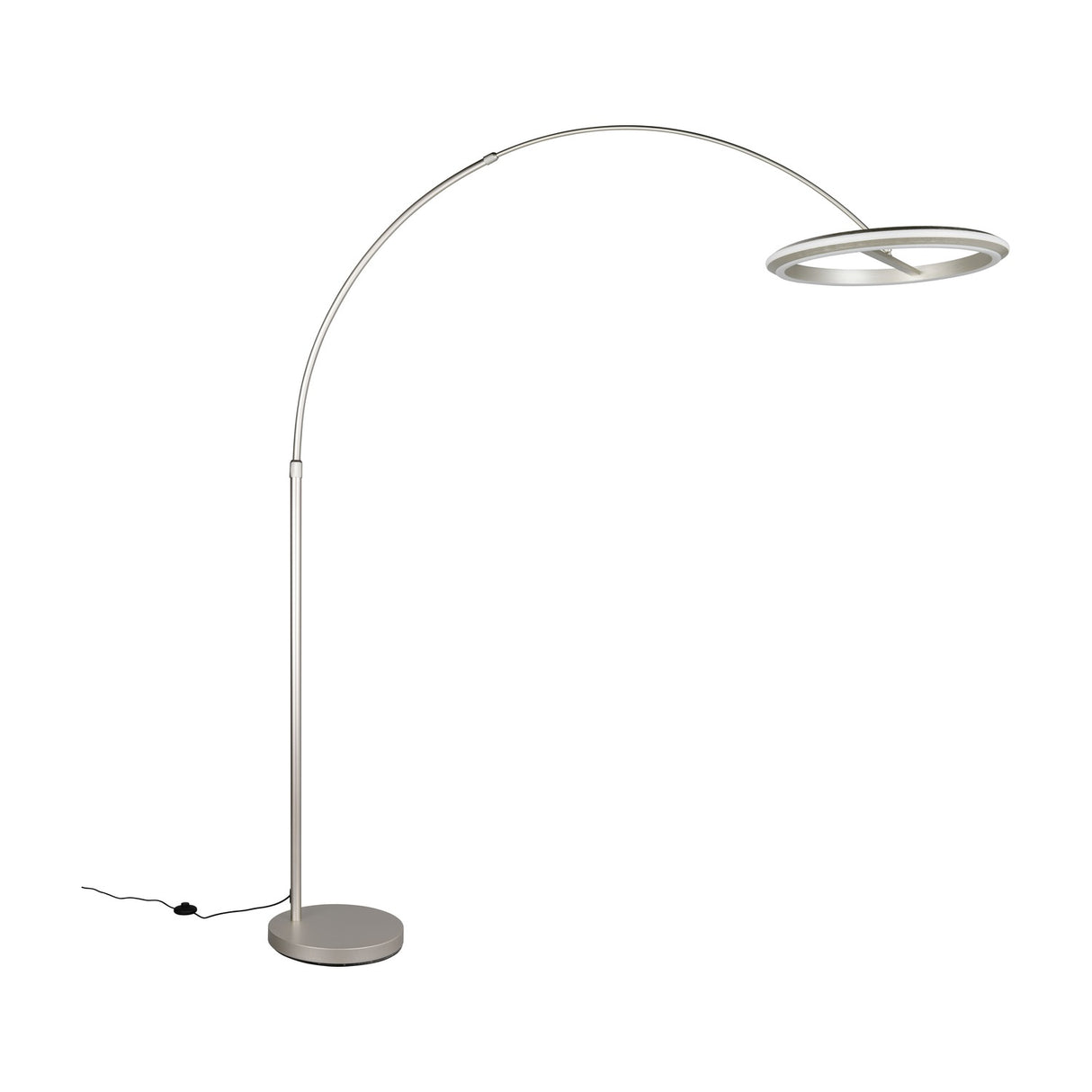 Amador LED Arched Floor Lamp – Satin Nickel