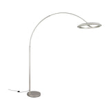 Amador LED Arched Floor Lamp – Satin Nickel