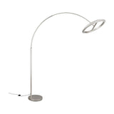 Amador LED Arched Floor Lamp – Satin Nickel