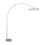 Amador LED Arched Floor Lamp – Satin Nickel