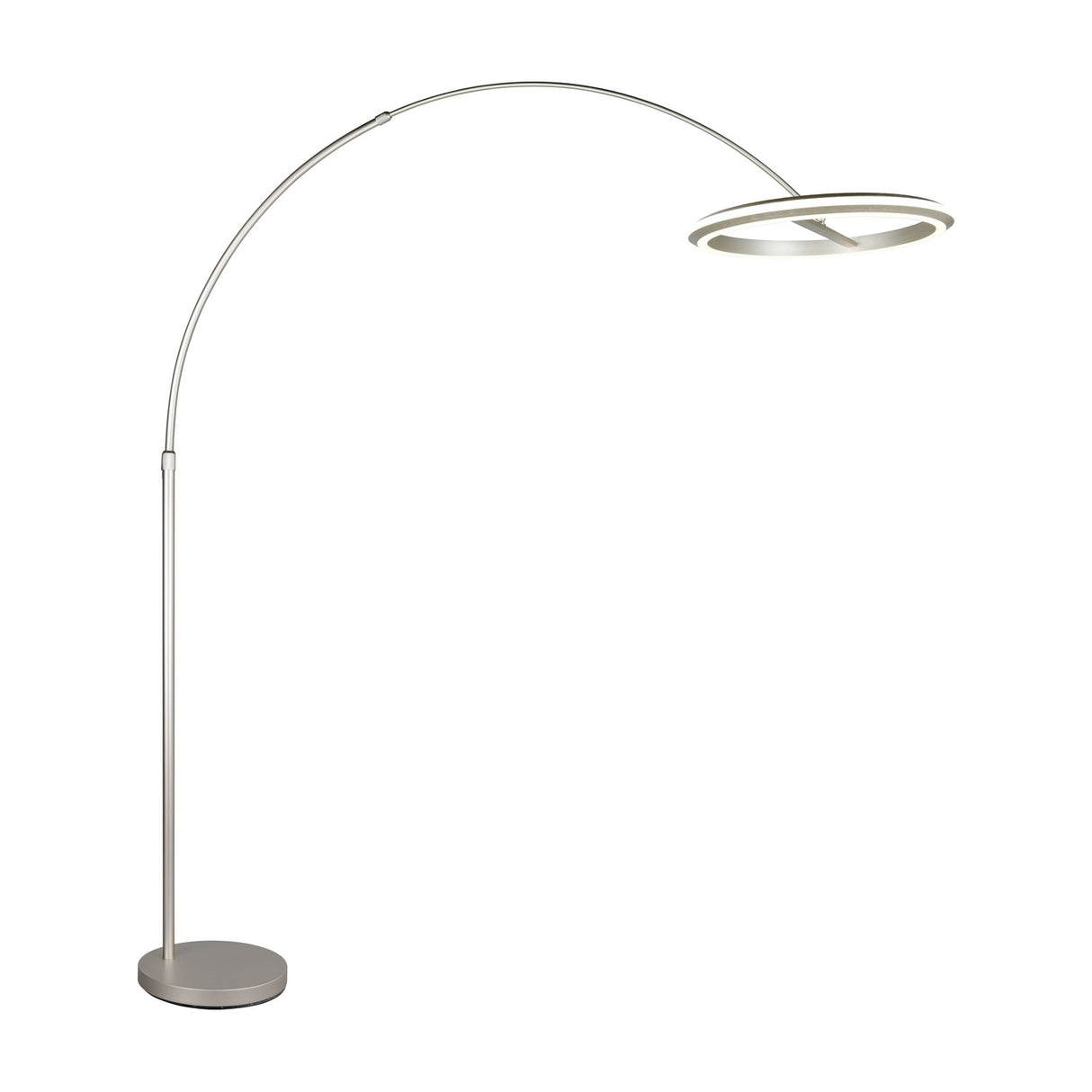 Amador LED Arched Floor Lamp – Satin Nickel