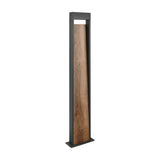 Salmon LED Bar Outdoor Lamp Post – Wood Effect
