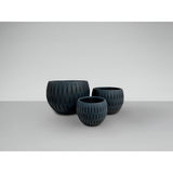 Yuca Set 3 Fiberclay Planters - Black