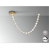 Zaria II Dimmable LED Small Suspension Light 105W 3000K - Gold/Transparent
