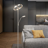 Willis 2 Light LED Floor Lamp – Satin Nickel