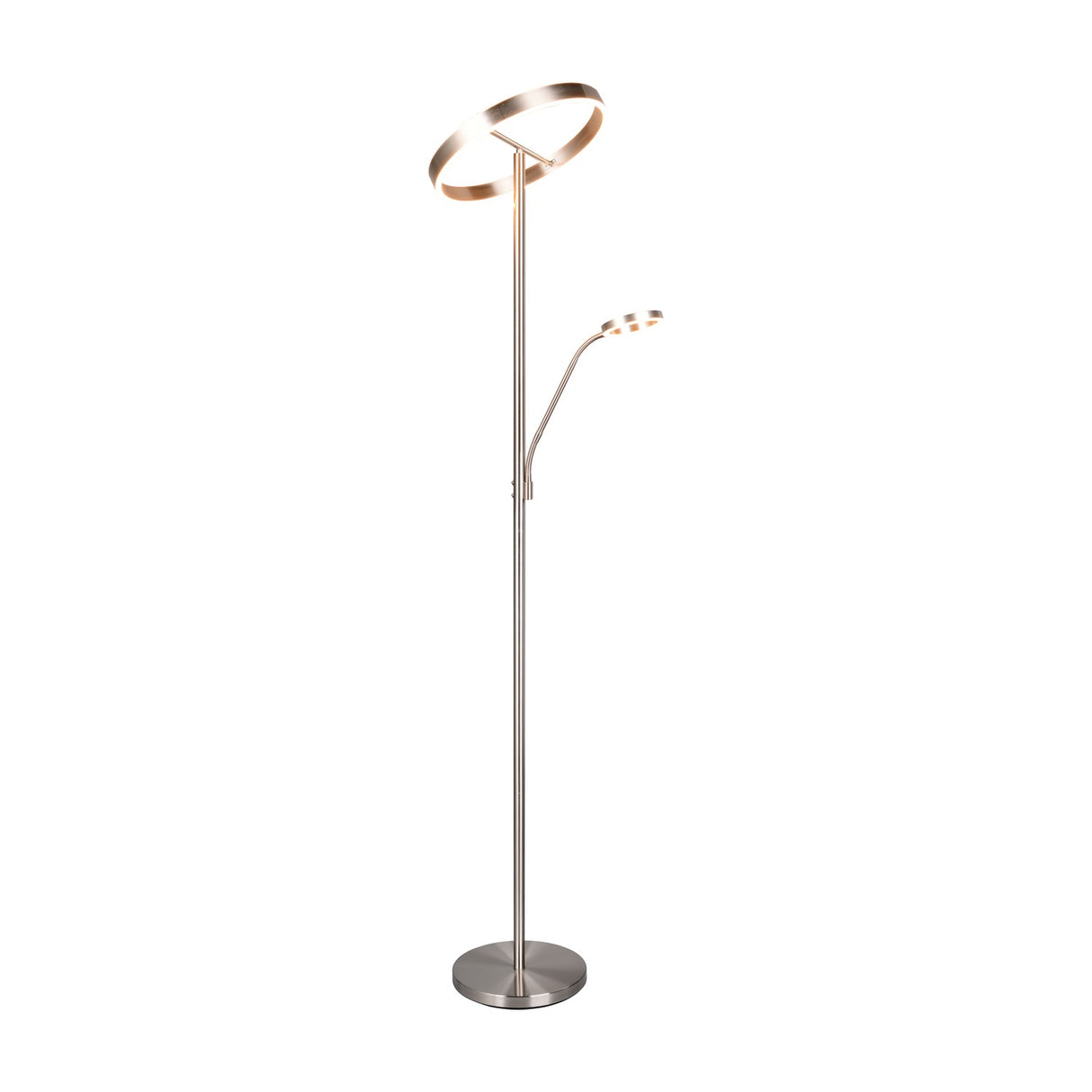 Willis 2 Light LED Floor Lamp – Satin Nickel