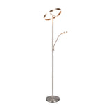 Willis 2 Light LED Floor Lamp – Satin Nickel