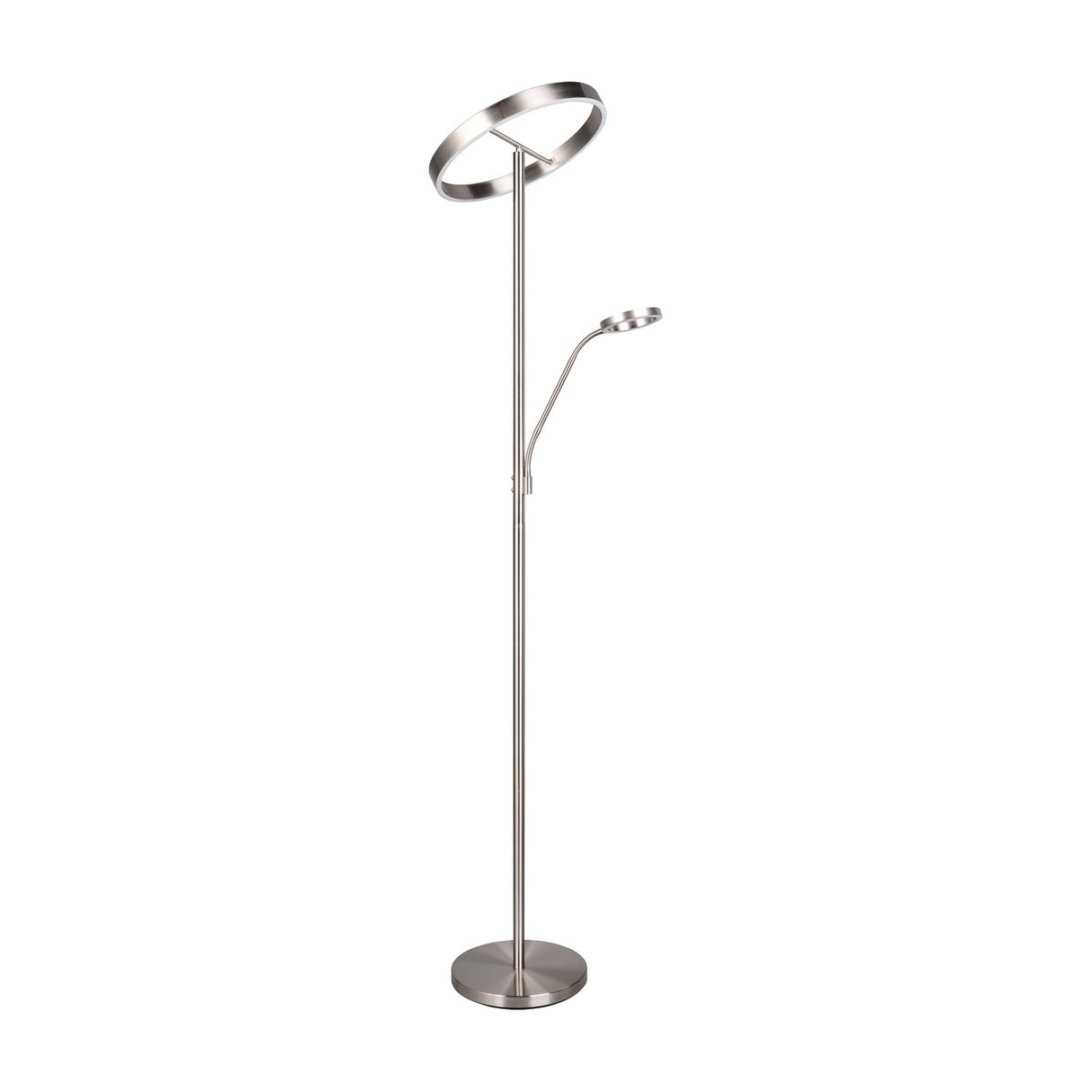 Willis 2 Light LED Floor Lamp – Satin Nickel