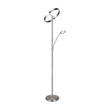 Willis 2 Light LED Floor Lamp – Satin Nickel