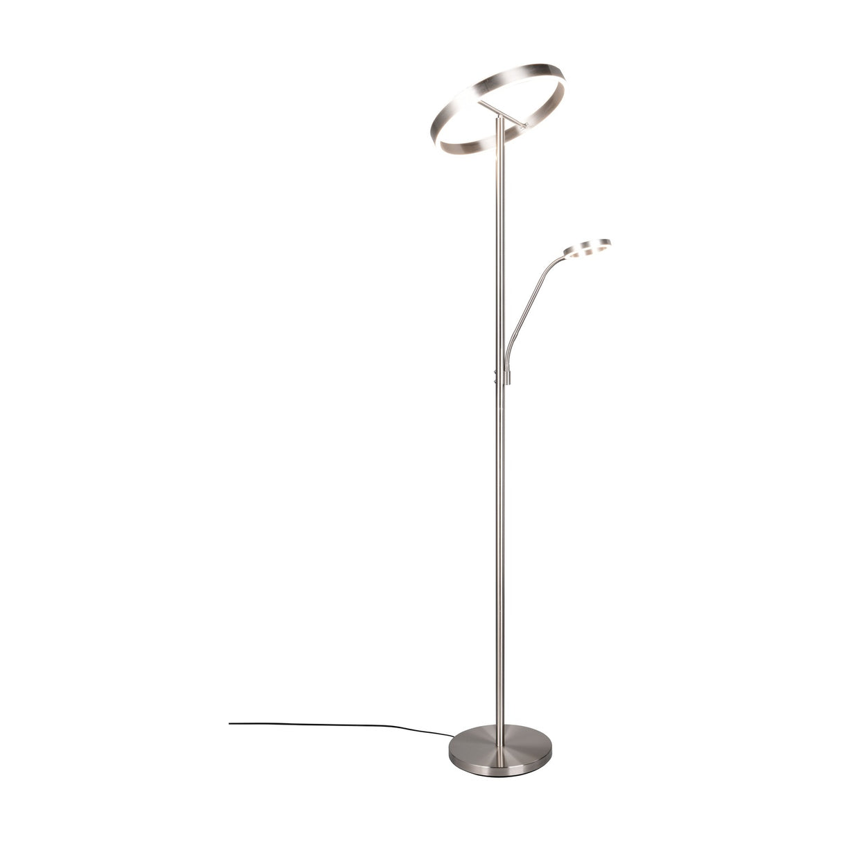Willis 2 Light LED Floor Lamp – Satin Nickel