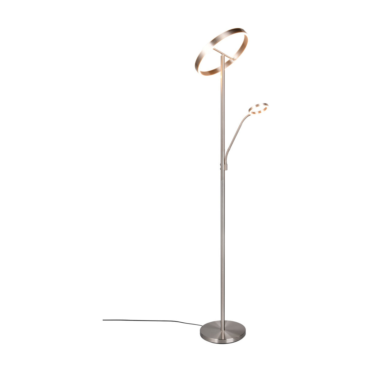 Willis 2 Light LED Floor Lamp – Satin Nickel
