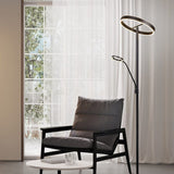 Willis 2 Light LED Floor Lamp – Matt Black