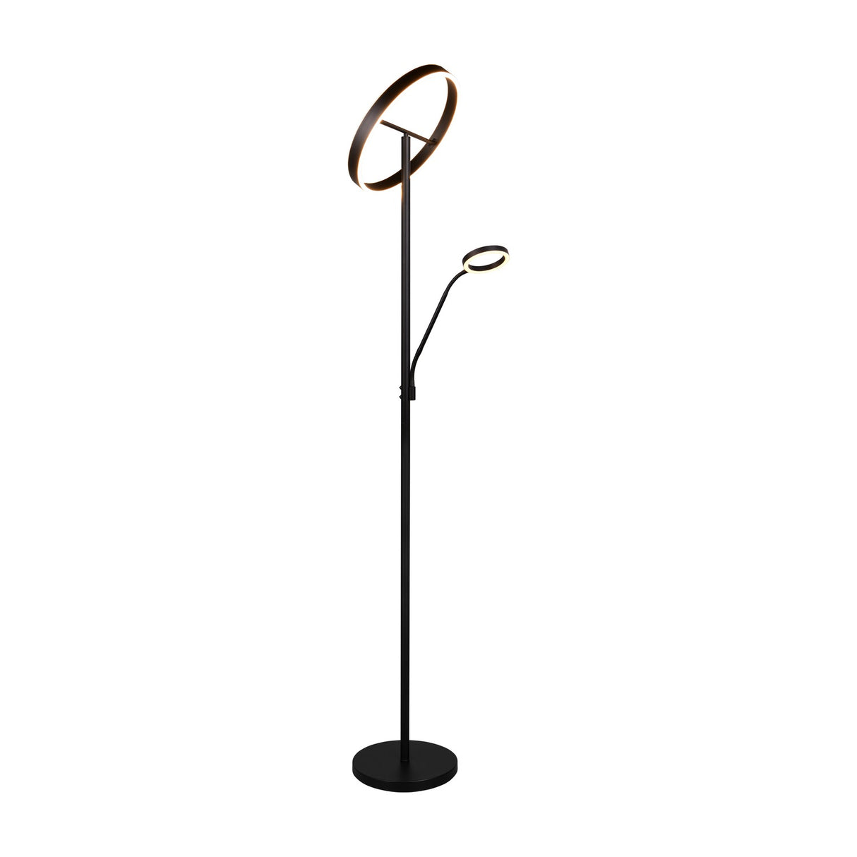 Willis 2 Light LED Floor Lamp – Matt Black