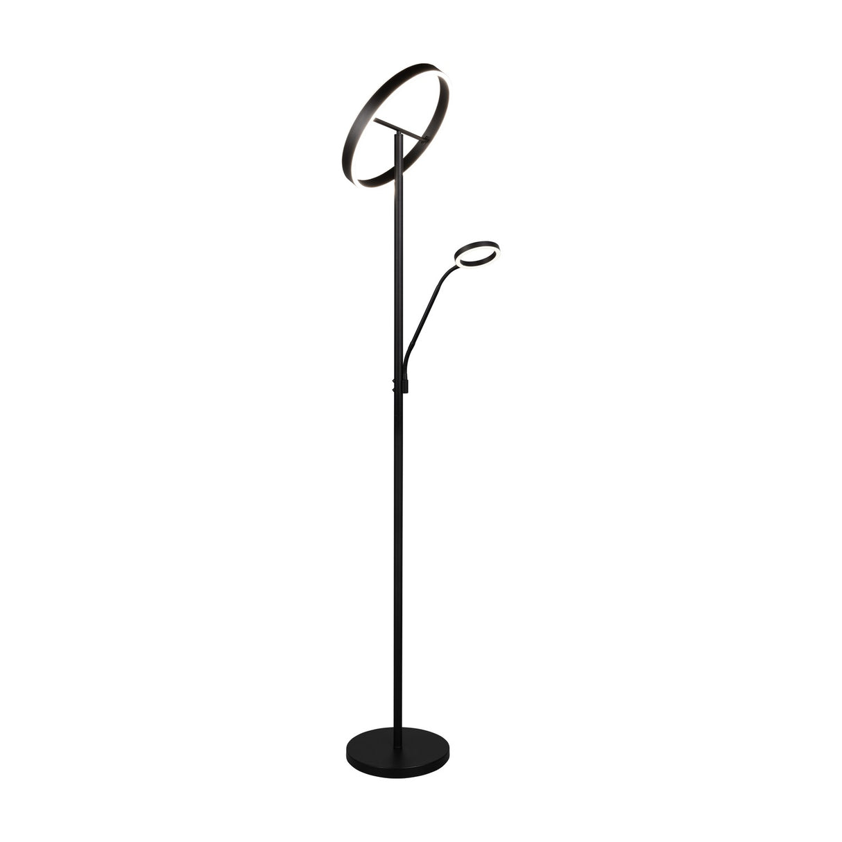 Willis 2 Light LED Floor Lamp – Matt Black