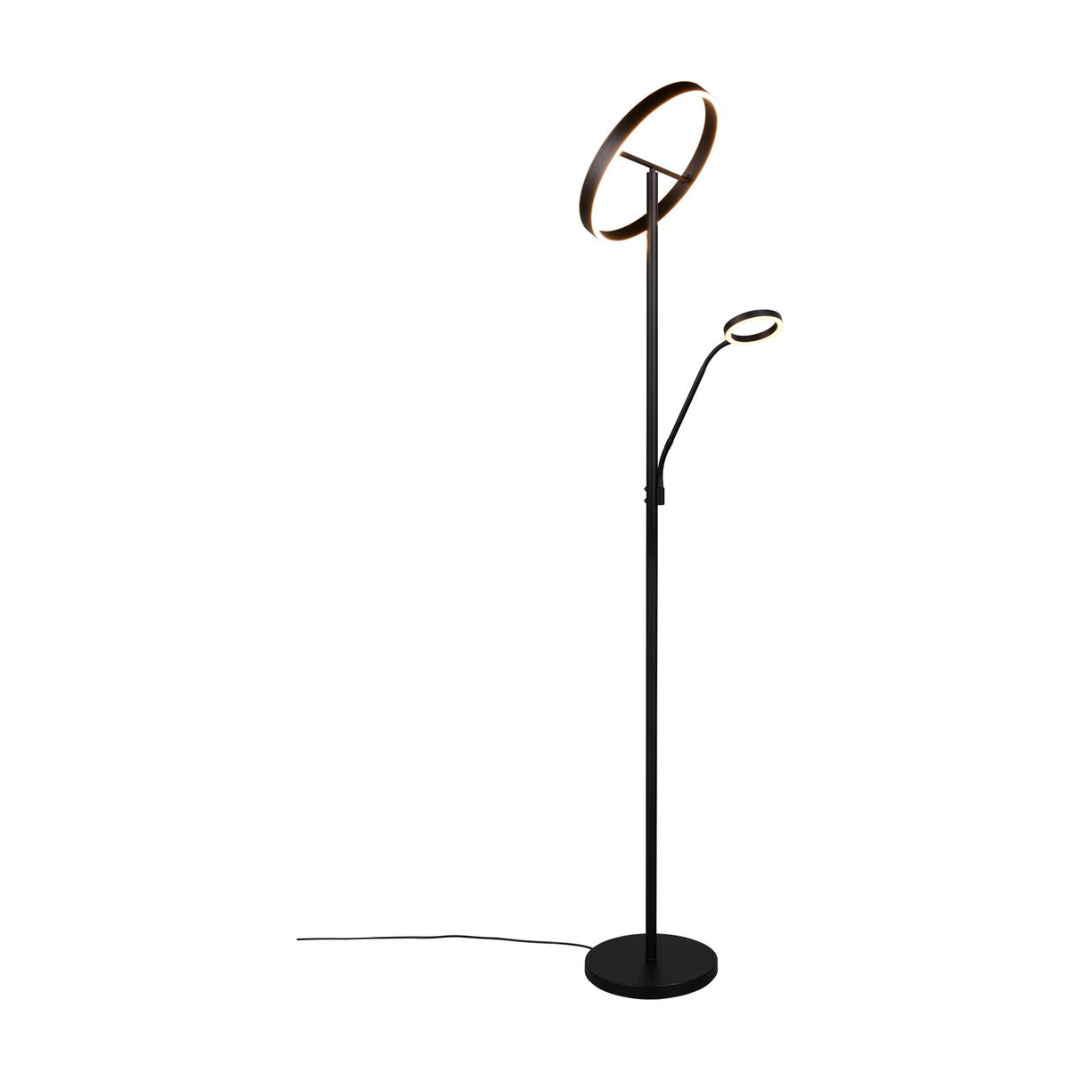 Willis 2 Light LED Floor Lamp – Matt Black