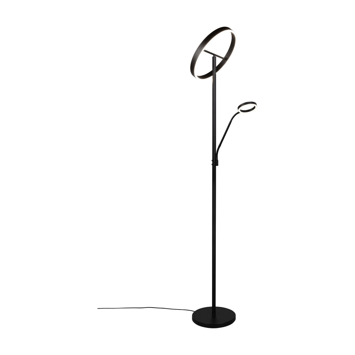 Willis 2 Light LED Floor Lamp – Matt Black