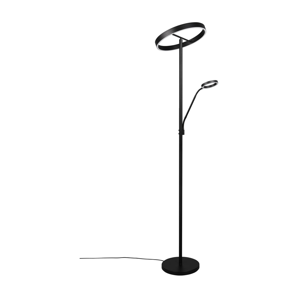 Willis 2 Light LED Floor Lamp – Matt Black