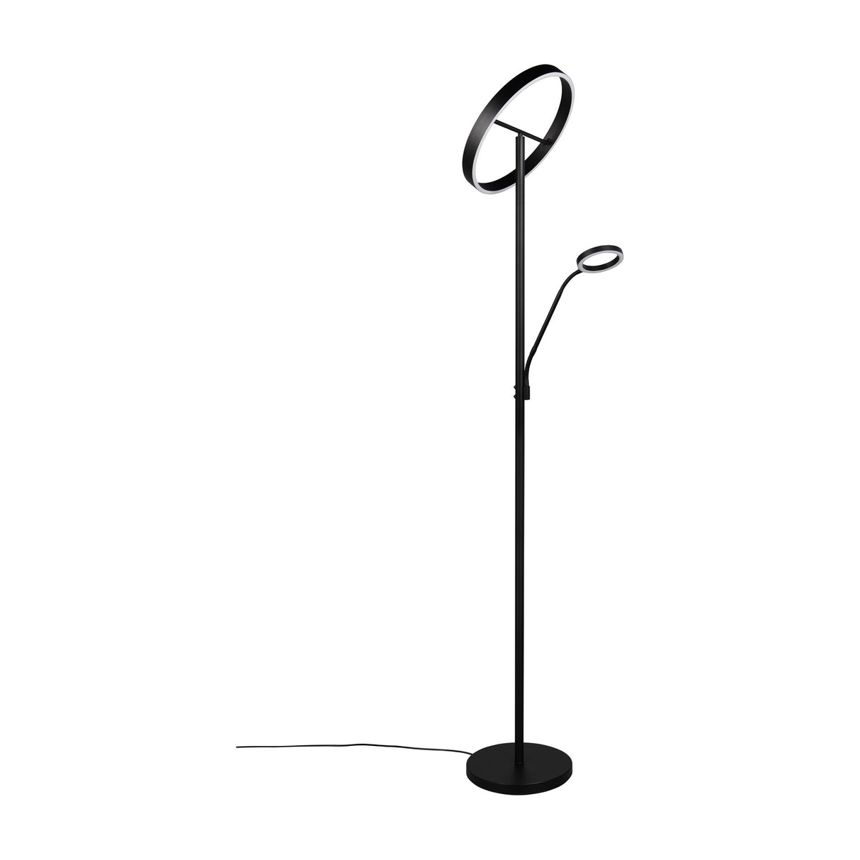Willis 2 Light LED Floor Lamp – Matt Black