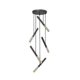 Edna 5 Light Dimmable LED Small Cluster Pendant 25W 3000K - Black/ Gold
