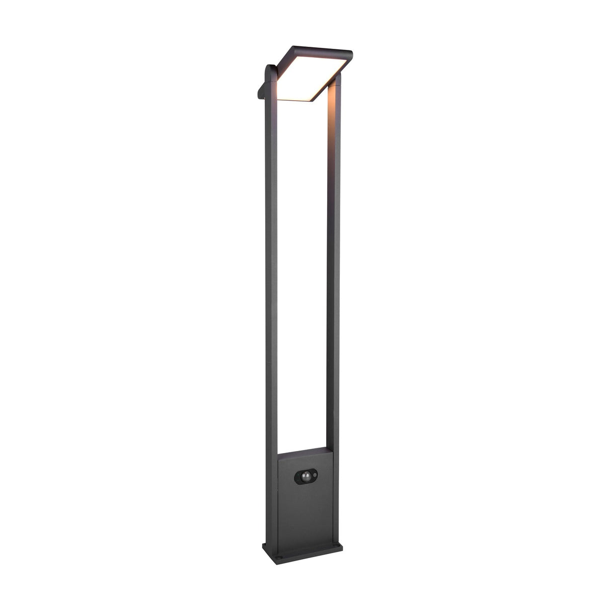 Malawi Solar LED White PIR Lamp Post – Anthracite