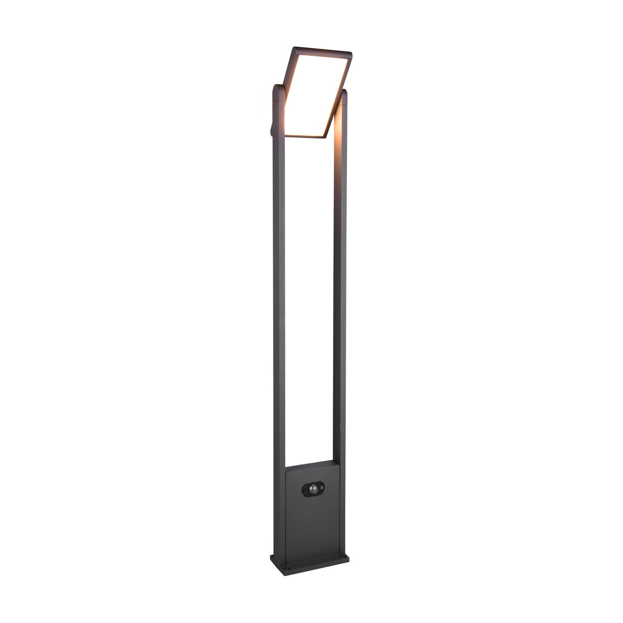 Malawi Solar LED White PIR Lamp Post – Anthracite