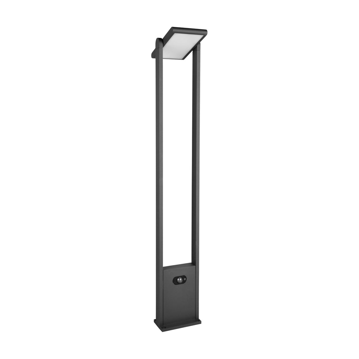 Malawi Solar LED White PIR Lamp Post – Anthracite