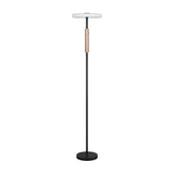 Celeste LED Wooden Floor Lamp – Matt Black